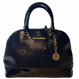 Anne Klein Dome Satchel Faux Leather Handbag | EUC